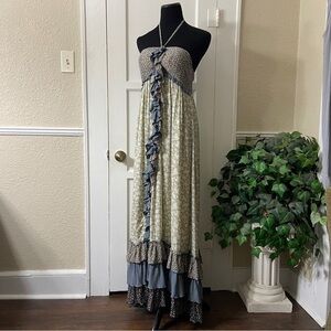 Ryu: ModCloth Tube Top w/Tie Ruffled Tiered Maxi Dress